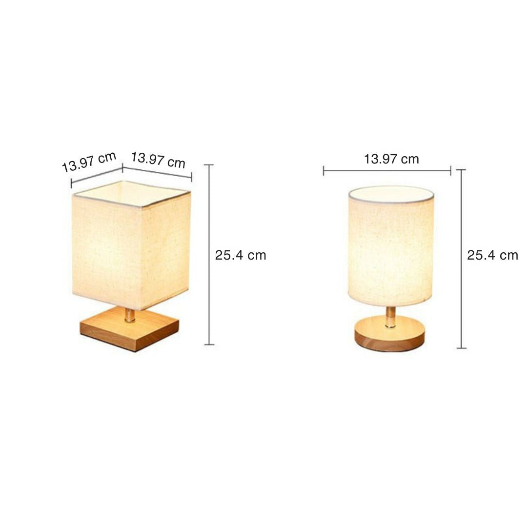 Stylish Minimalist Table Lamp - LinenWood-Round-State of Style