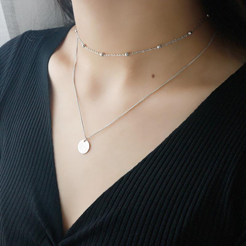 Stylish Multi-Layer Necklace - Lunisa-Silver-State of Style