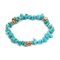 Stylish Natural Stone Crystal Bead Bracelet - Celine-Turquoise-State of Style