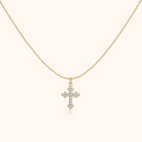 Stylish Necklace with Cross - Clémence-Gold-State of Style