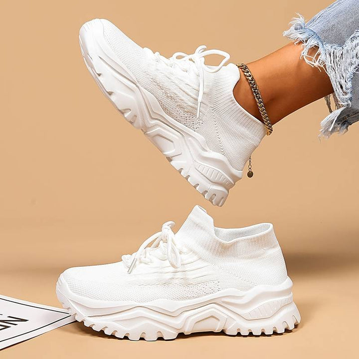 Stylish Orthopaedic Women's Sneakers - Elena-White-3-State of Style