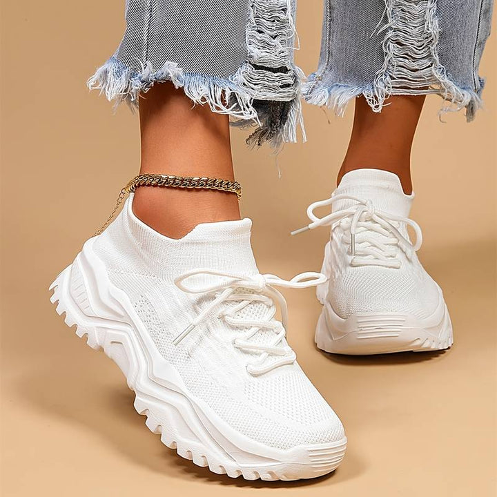 Stylish Orthopaedic Women's Sneakers - Elena-White-3-State of Style