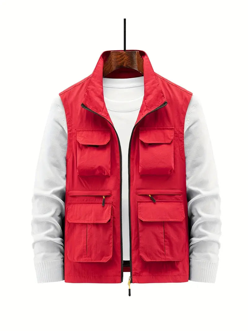 Stylish Outdoor Men's Vest - Thorne-Red-M-State of Style