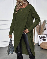 Stylish Plain Sweater Dress - Lina-Grey-S-State of Style