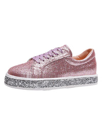 Stylish Platform Glitter Ladies Sneakers - Sienna-Silver-4-State of Style