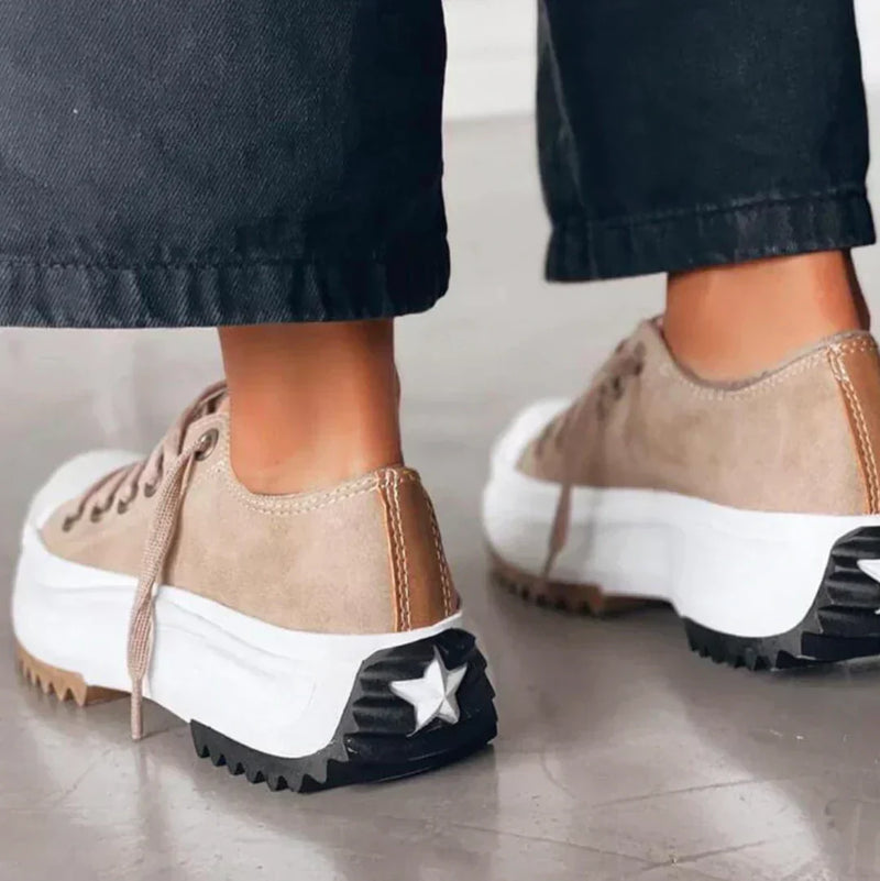 Stylish Platform Sneakers for Women - Arlette-Brown-2.5-State of Style