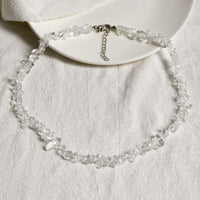 Stylish Polished Crystal Necklace - Lina-Clear Crystal-State of Style