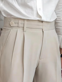 Stylish Premium Pleated Pants | Comfortable Fit-Beige-28-State of Style