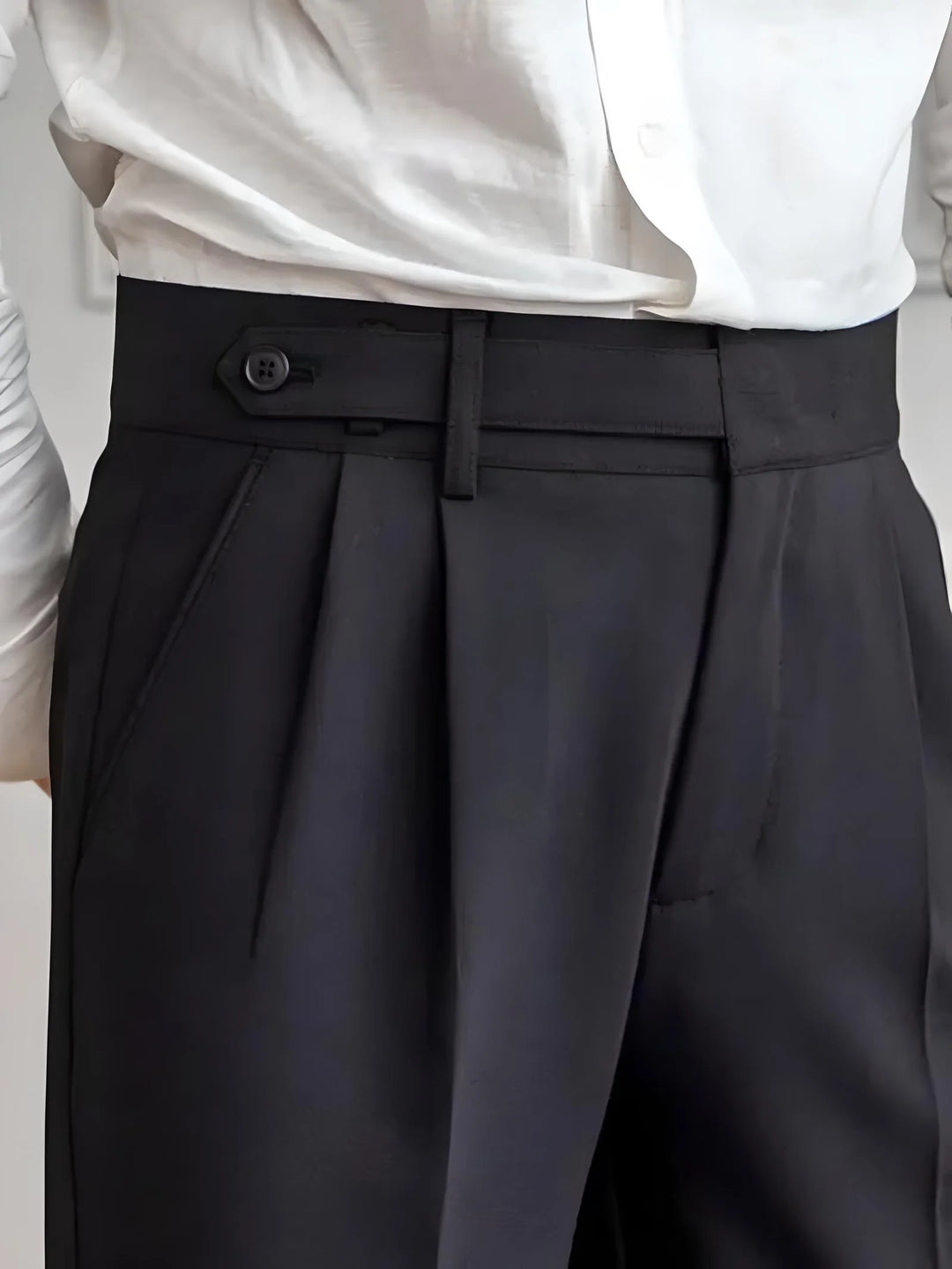 Stylish Premium Pleated Pants | Comfortable Fit-Black-28-State of Style
