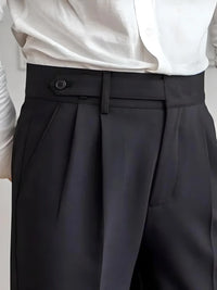 Stylish Premium Pleated Pants | Comfortable Fit-Black-28-State of Style