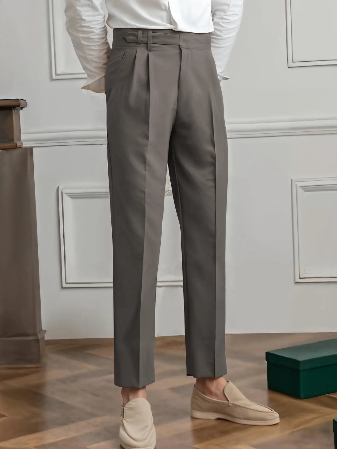 Stylish Premium Pleated Pants | Comfortable Fit-Brown-28-State of Style