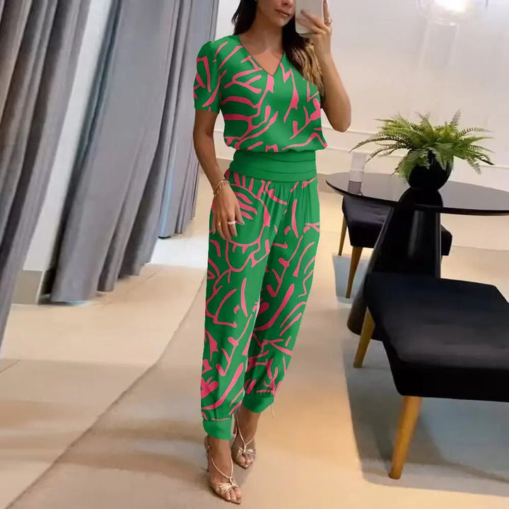 Stylish Printed Jumpsuit - Nova-Green-S-State of Style
