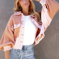 STYLISH PUFF SLEEVE JACKET FOR WOMEN-White-S-State of Style