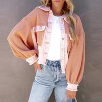 STYLISH PUFF SLEEVE JACKET FOR WOMEN-White-S-State of Style