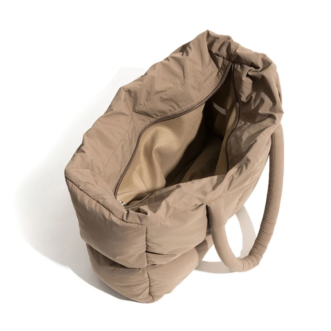 Stylish Puffer Shoulder Bag - Aurora-Brown-State of Style