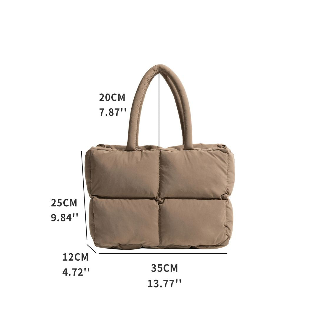 Stylish Puffer Shoulder Bag - Aurora-Brown-State of Style