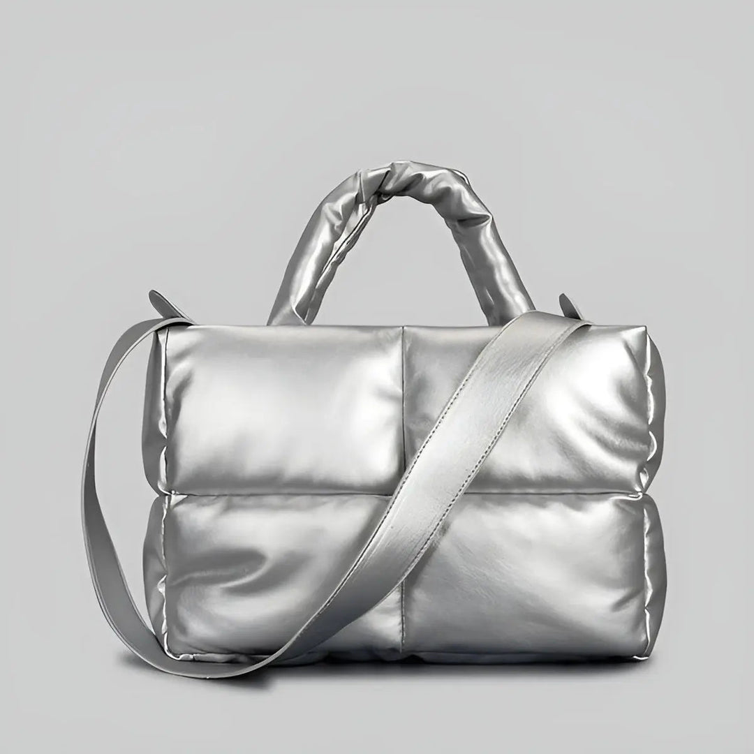 Stylish Quilted Ladies Designer Bags - Sofia-Silver-State of Style
