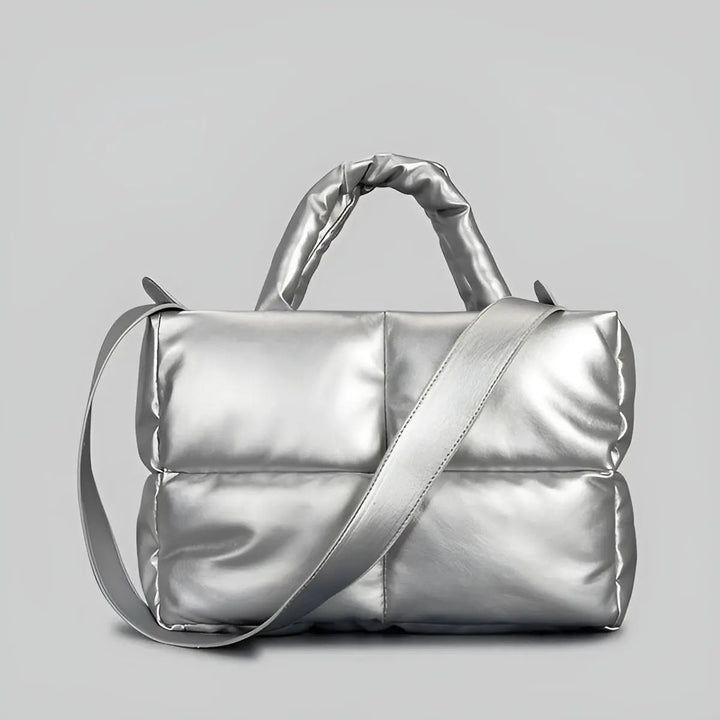 Stylish Quilted Ladies Designer Bags - Sofia-Silver-State of Style