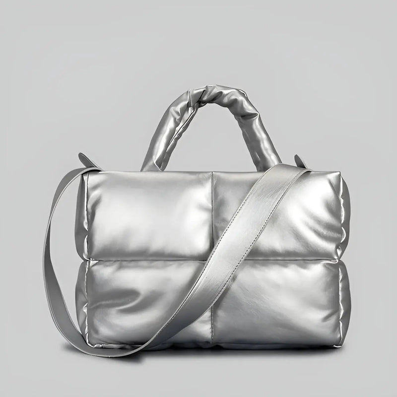 Stylish Quilted Ladies Designer Bags - Sofia-Silver-State of Style