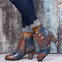 Stylish Retro Leather Women's Boots - Livia-Red-3.5-State of Style