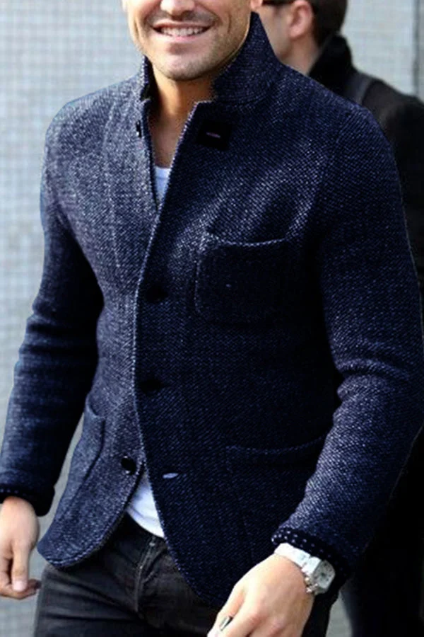 Stylish Retro Men's Vest - Victor-Navy Blue-S-State of Style