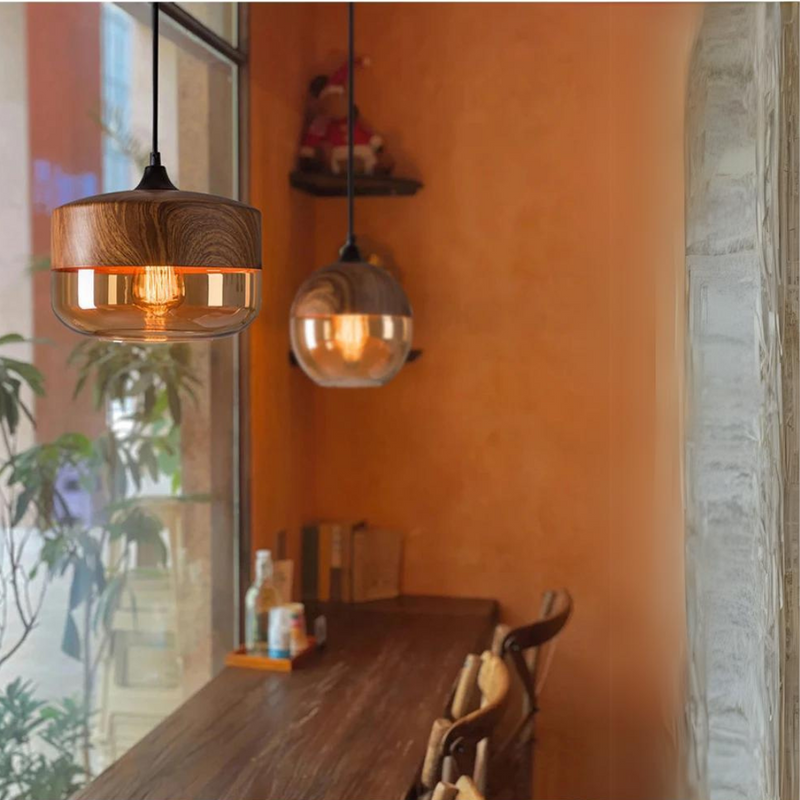 Stylish Scandinavian Wooden Ceiling Lamp - NordLuna-Type A-State of Style