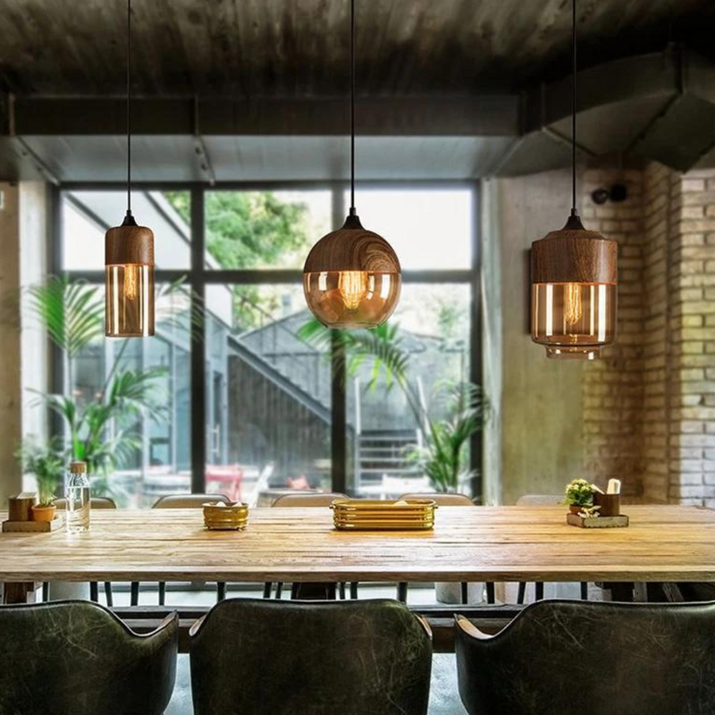 Stylish Scandinavian Wooden Ceiling Lamp - NordLuna-Type A-State of Style