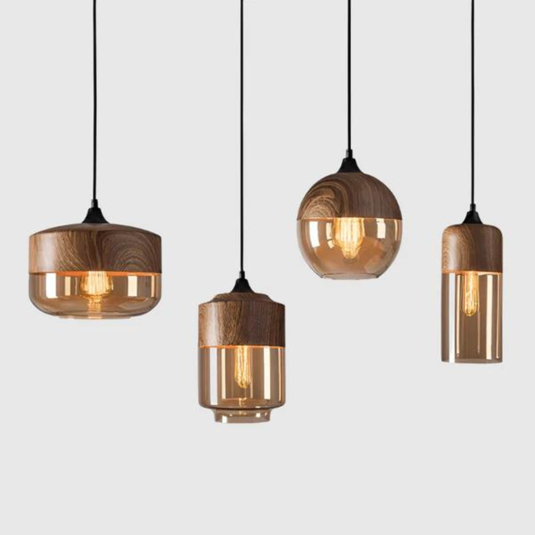 Stylish Scandinavian Wooden Ceiling Lamp - NordLuna-Type A-State of Style