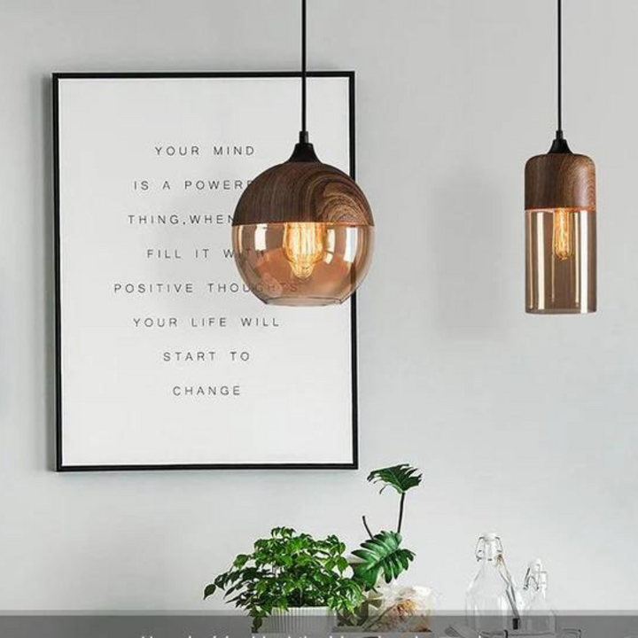 Stylish Scandinavian Wooden Ceiling Lamp - NordLuna-Type A-State of Style