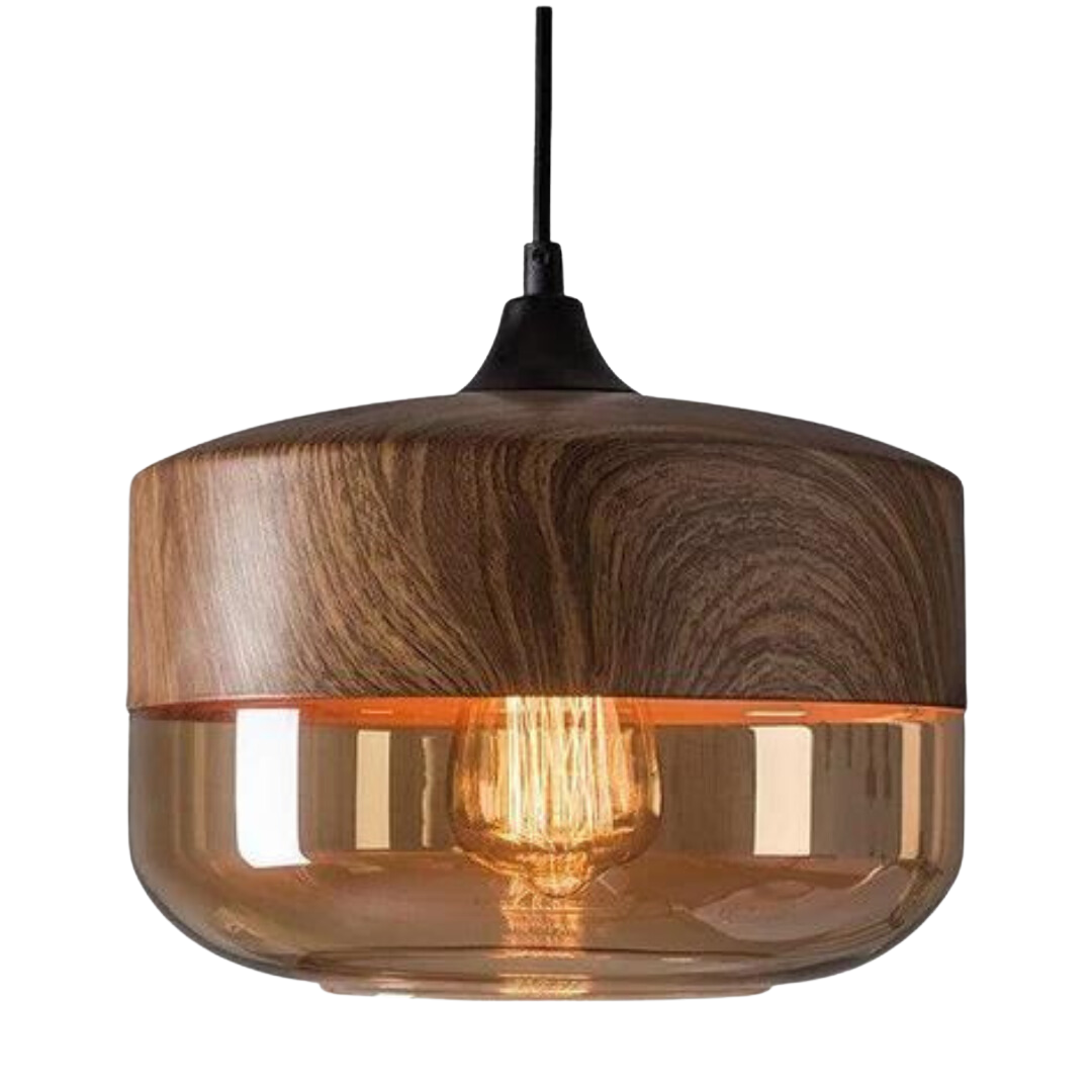 Stylish Scandinavian Wooden Ceiling Lamp - NordLuna-Type D-State of Style