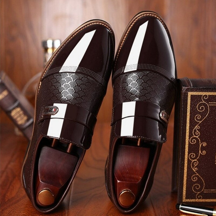 Stylish Shiny Men's Shoes - Hudson-Black-6-State of Style