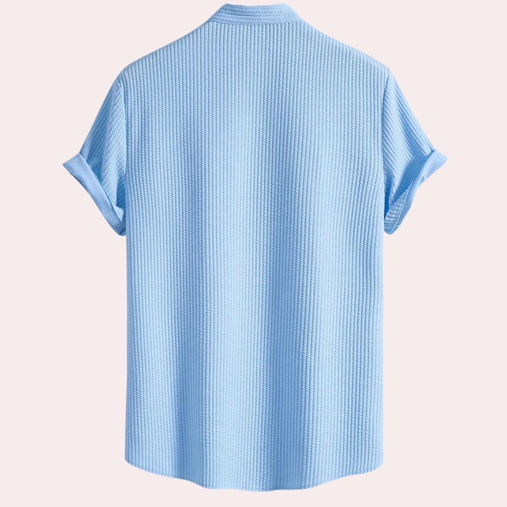 Stylish Short-Sleeved Shirt for Men - Victor-White-S-State of Style