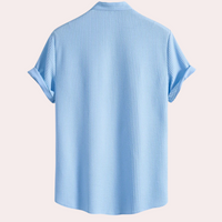 Stylish Short-Sleeved Shirt for Men - Victor-White-S-State of Style