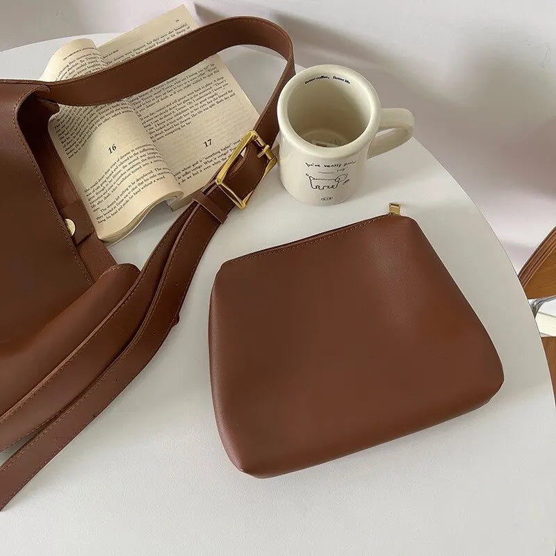 Stylish Shoulder Bag for Every Day - Luxe Everyday-Brown-State of Style