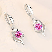 Stylish Silver Zircon Earrings for Women – Elsa-Pink-State of Style
