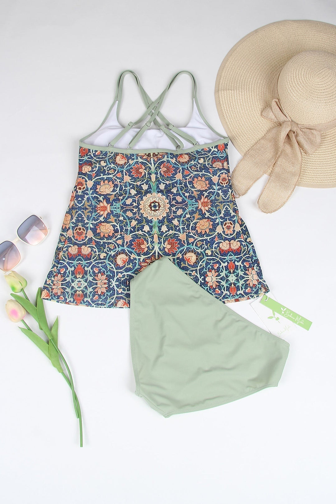 Stylish Sleeveless Bikini with Attractive Pattern - SummerGlow-S (36/38)-State of Style