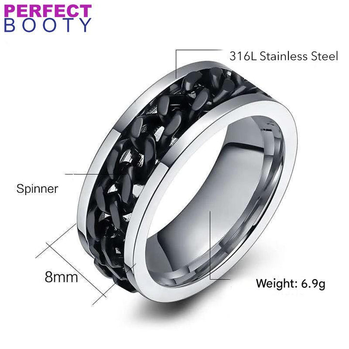 Stylish Spinning Ring - SpinCalm-Black-6-State of Style