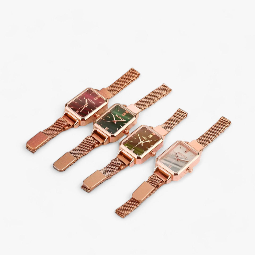 Stylish Square Watch with Magnetic Strap - Selena-Brown-State of Style