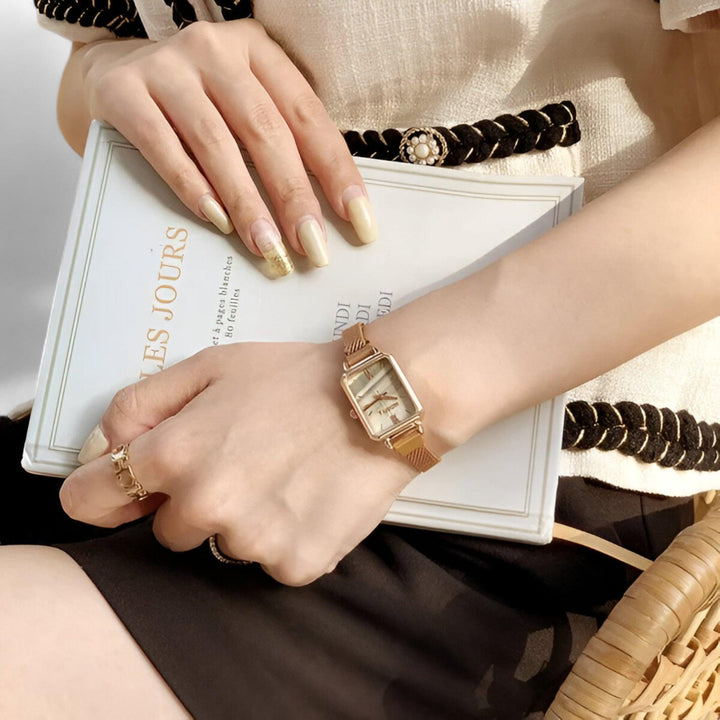 Stylish Square Watch with Magnetic Strap - Selena-Brown-State of Style