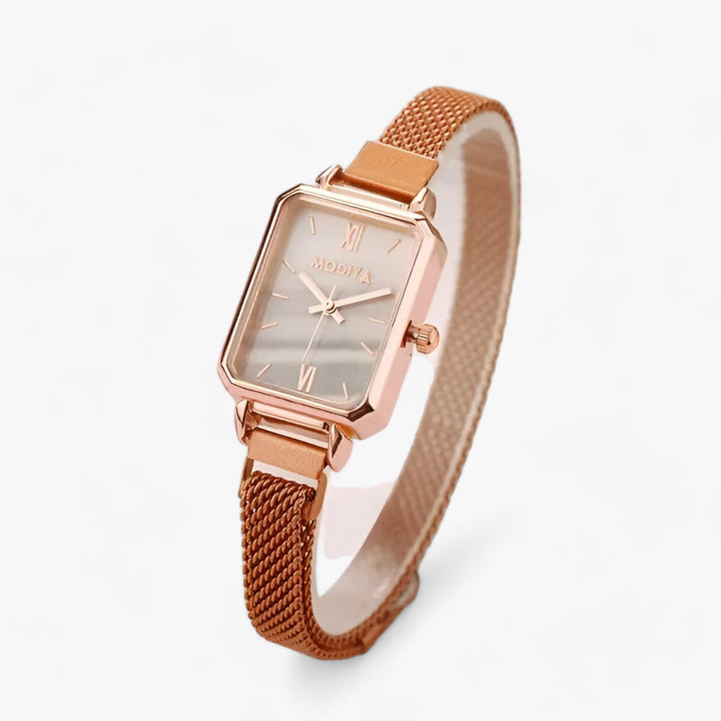 Stylish Square Watch with Magnetic Strap - Selena-White-State of Style