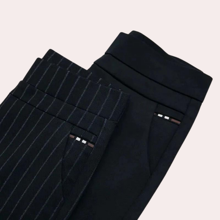 Stylish Stretch Ladies' Trousers - Elara-Black-M-State of Style