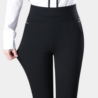 Stylish Stretch Ladies' Trousers - Elara-Black-M-State of Style
