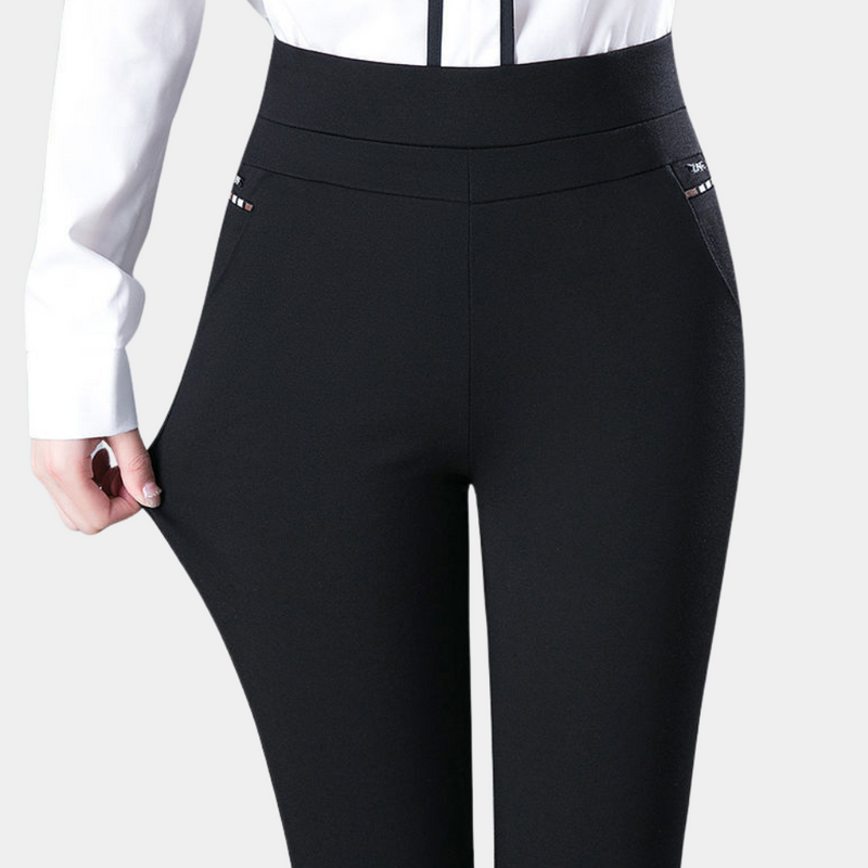 Stylish Stretch Ladies' Trousers - Elara-Black-M-State of Style