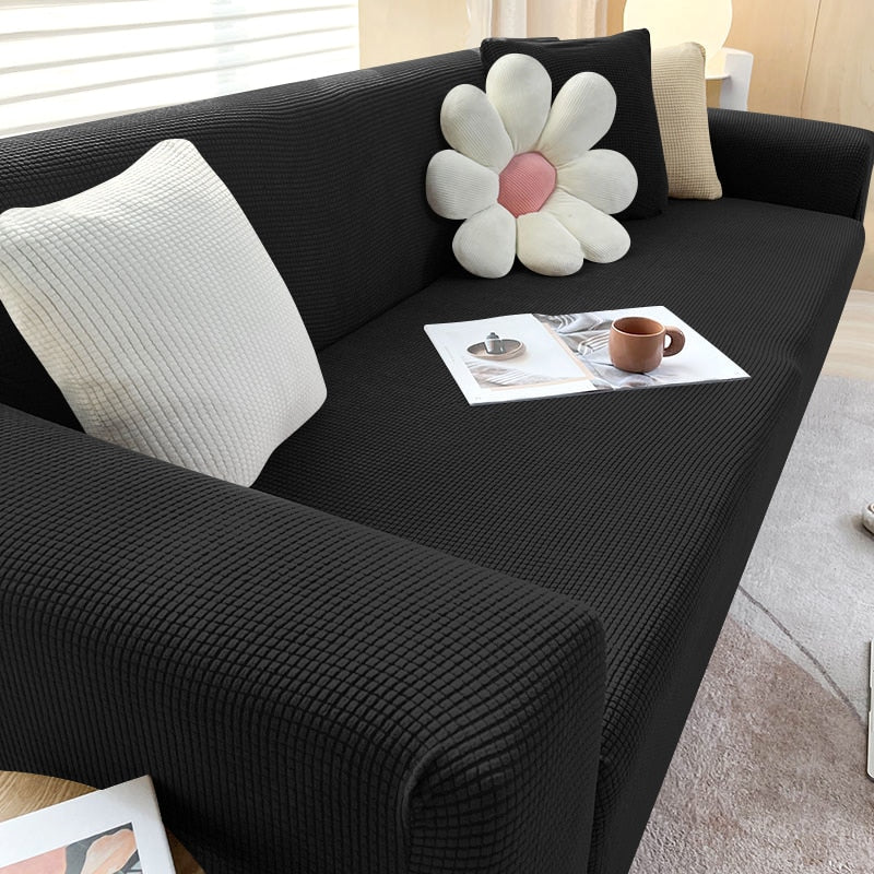 Stylish Stretch Sofa Cover - StretchGuard-1-Seater (90-140cm)-Beige White-State of Style