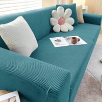 Stylish Stretch Sofa Cover - StretchGuard-1-Seater (90-140cm)-Beige White-State of Style