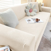 Stylish Stretch Sofa Cover - StretchGuard-1-Seater (90-140cm)-Beige White-State of Style
