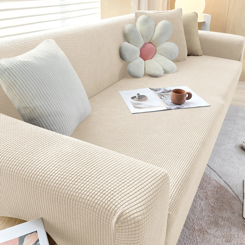 Stylish Stretch Sofa Cover - StretchGuard-1-Seater (90-140cm)-Beige Yellow-State of Style