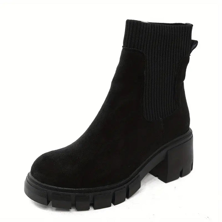 Stylish Suede Winter Shoes for Women - Eloise-Black-2.5-State of Style