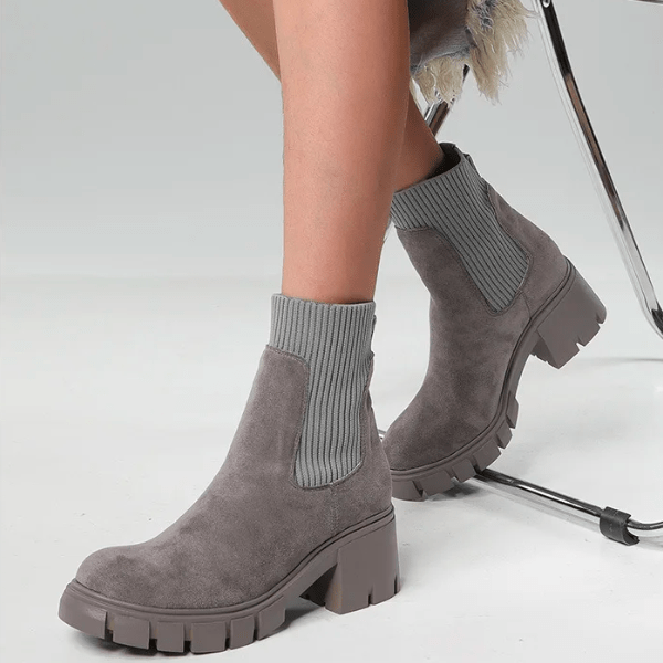 Stylish Suede Winter Shoes for Women - Eloise-Grey-2.5-State of Style