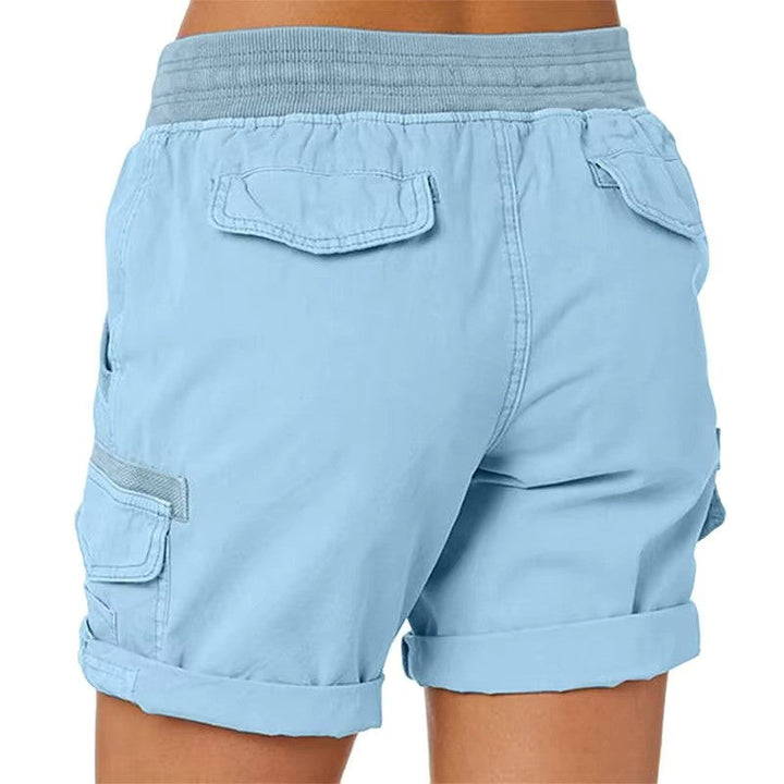 Stylish summer beach shorts – Chloe-Khaki-S-State of Style